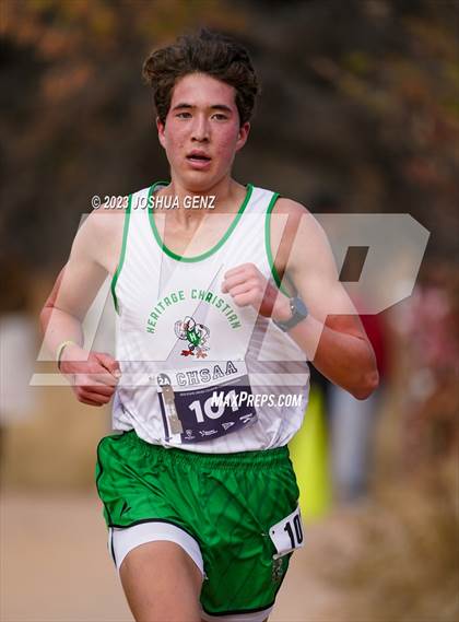 Thumbnail 2 in CHSAA 2A Cross Country Final photogallery.