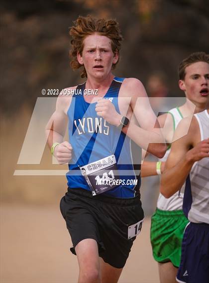 Thumbnail 2 in CHSAA 2A Cross Country Final photogallery.