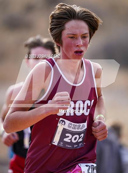 Thumbnail 2 in CHSAA 2A Cross Country Final photogallery.