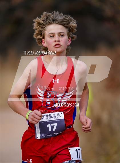 Thumbnail 2 in CHSAA 2A Cross Country Final photogallery.