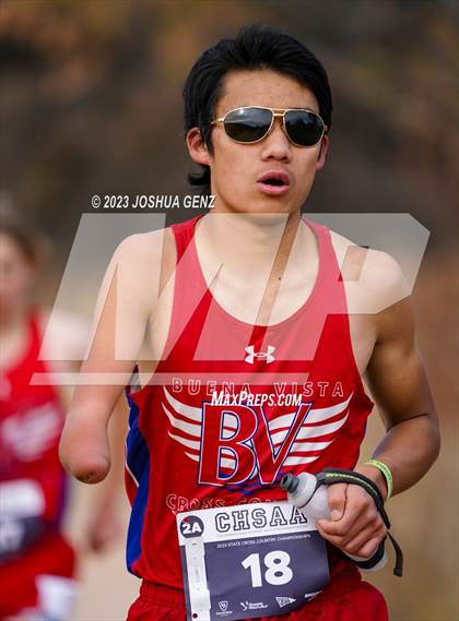 Thumbnail 1 in CHSAA 2A Cross Country Final photogallery.
