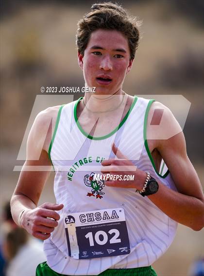 Thumbnail 1 in CHSAA 2A Cross Country Final photogallery.