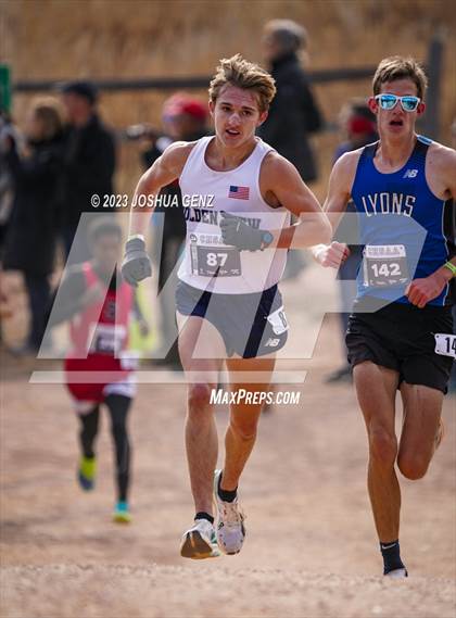 Thumbnail 1 in CHSAA 2A Cross Country Final photogallery.