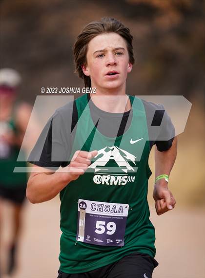 Thumbnail 1 in CHSAA 2A Cross Country Final photogallery.
