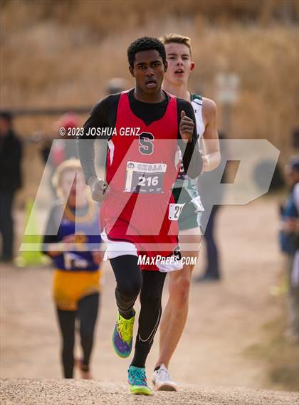 Thumbnail 3 in CHSAA 2A Cross Country Final photogallery.