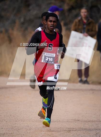 Thumbnail 1 in CHSAA 2A Cross Country Final photogallery.