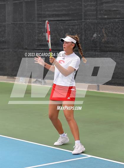 Thumbnail 2 in UIL 3A & 4A Tennis Doubles Semifinals photogallery.