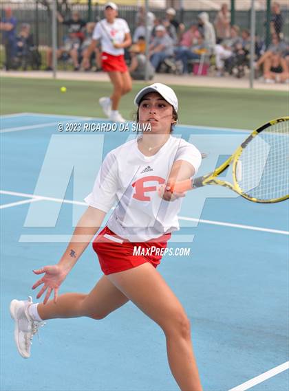 Thumbnail 2 in UIL 3A & 4A Tennis Doubles Semifinals photogallery.