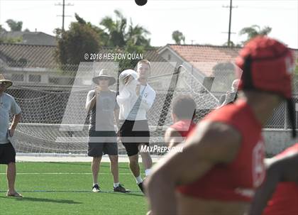Thumbnail 1 in Orange Lutheran vs. Cathedral Catholic (Battle at the Beach 7-on-7) photogallery.