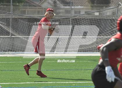 Thumbnail 2 in Orange Lutheran vs. Cathedral Catholic (Battle at the Beach 7-on-7) photogallery.