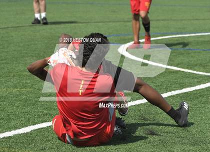 Thumbnail 1 in Orange Lutheran vs. Cathedral Catholic (Battle at the Beach 7-on-7) photogallery.