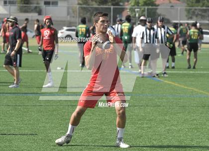 Thumbnail 2 in Orange Lutheran vs. Cathedral Catholic (Battle at the Beach 7-on-7) photogallery.