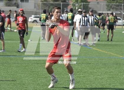 Thumbnail 3 in Orange Lutheran vs. Cathedral Catholic (Battle at the Beach 7-on-7) photogallery.