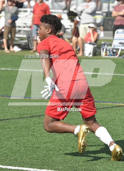 Thumbnail 3 in Orange Lutheran vs. Cathedral Catholic (Battle at the Beach 7-on-7) photogallery.