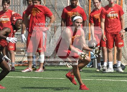 Thumbnail 3 in Orange Lutheran vs. Cathedral Catholic (Battle at the Beach 7-on-7) photogallery.