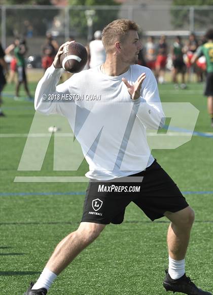 Thumbnail 3 in Orange Lutheran vs. Cathedral Catholic (Battle at the Beach 7-on-7) photogallery.