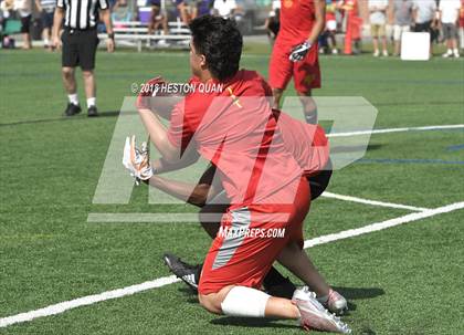 Thumbnail 1 in Orange Lutheran vs. Cathedral Catholic (Battle at the Beach 7-on-7) photogallery.