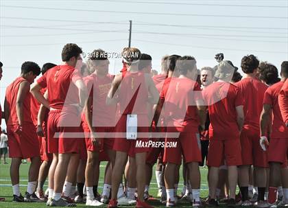 Thumbnail 3 in Orange Lutheran vs. Cathedral Catholic (Battle at the Beach 7-on-7) photogallery.