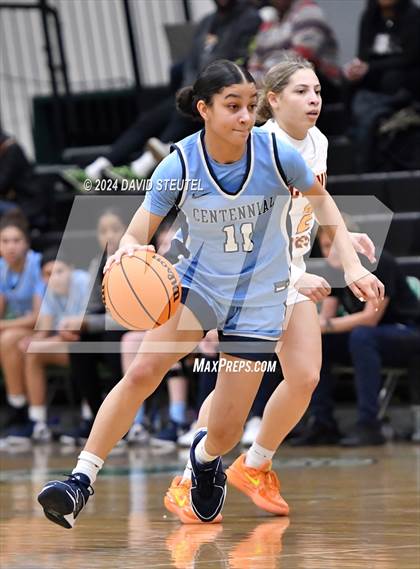 Thumbnail 3 in Centennial vs. Clovis West (St. Mary's MLK Showcase) photogallery.