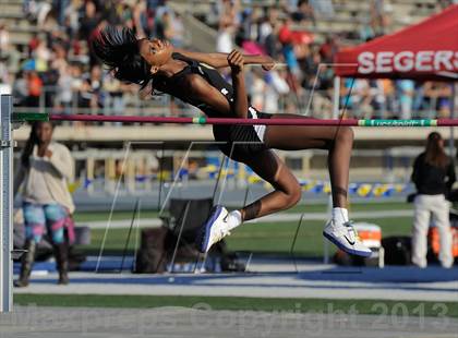 Thumbnail 1 in CIF SS Masters Track and Field (Girls High Jump) photogallery.