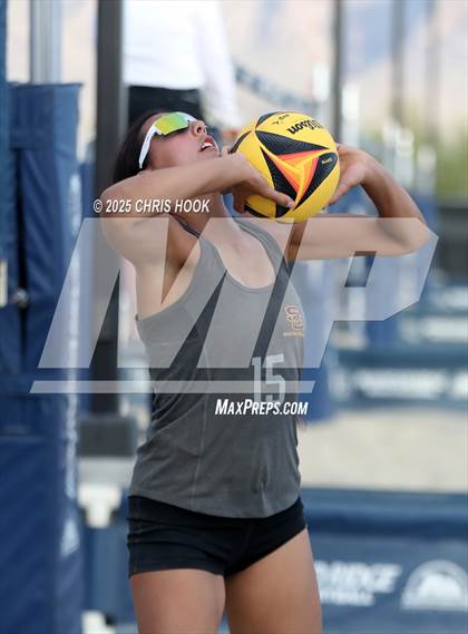 Thumbnail 3 in Salpointe Catholic vs O'Connor (CatBox Classic Beach Invitational) photogallery.