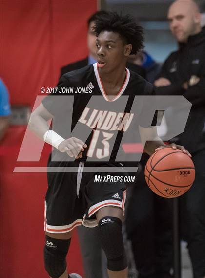 Thumbnail 2 in Linden @ Bergen Catholic (Hoop Group NJ Tip Off) photogallery.