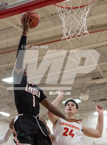 Thumbnail 3 in Linden @ Bergen Catholic (Hoop Group NJ Tip Off) photogallery.