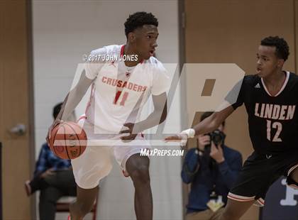 Thumbnail 3 in Linden @ Bergen Catholic (Hoop Group NJ Tip Off) photogallery.