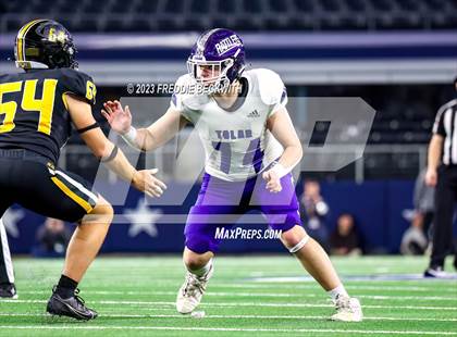 Thumbnail 1 in Tolar @ Timpson (UIL 2A D1 Football Final) photogallery.