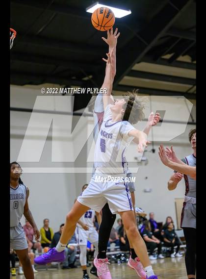 Thumbnail 2 in Village Christian Academy vs. Living Water Christian (Isaac Levy Veterans Day Tournament) photogallery.
