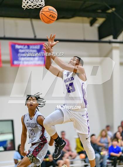 Thumbnail 2 in Village Christian Academy vs. Living Water Christian (Isaac Levy Veterans Day Tournament) photogallery.