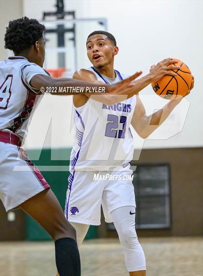 Thumbnail 1 in Village Christian Academy vs. Living Water Christian (Isaac Levy Veterans Day Tournament) photogallery.