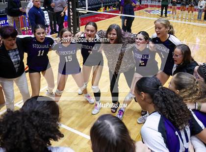 Thumbnail 3 in Boyd vs. Stockdale (UIL 3A Volleyball Division II Final) photogallery.