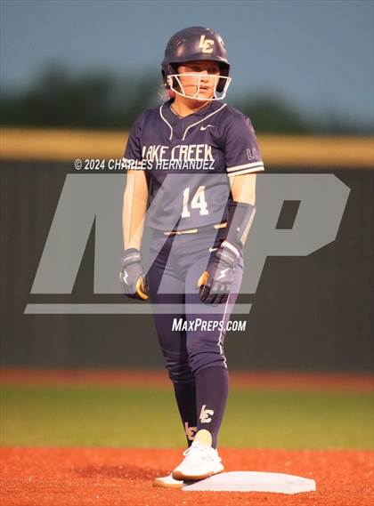 Thumbnail 2 in Lake Creek vs. Lake Belton (UIL Softball 5A Region III Final) photogallery.