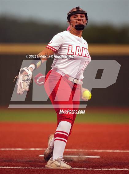 Thumbnail 2 in Lake Creek vs. Lake Belton (UIL Softball 5A Region III Final) photogallery.