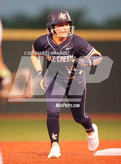 Thumbnail 3 in Lake Creek vs. Lake Belton (UIL Softball 5A Region III Final) photogallery.