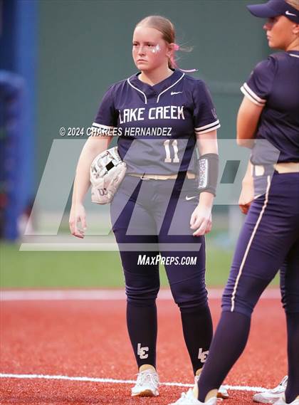 Thumbnail 2 in Lake Creek vs. Lake Belton (UIL Softball 5A Region III Final) photogallery.