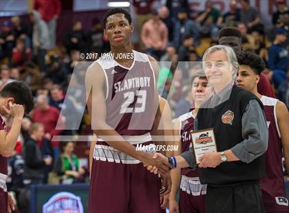 Thumbnail 3 in Hudson Catholic vs St Anthony (Spalding Hoophall Classic) photogallery.