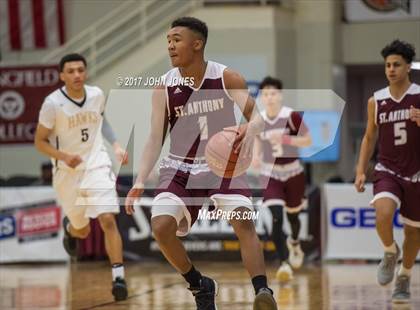 Thumbnail 1 in Hudson Catholic vs St Anthony (Spalding Hoophall Classic) photogallery.