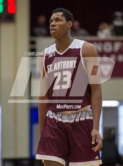 Thumbnail 2 in Hudson Catholic vs St Anthony (Spalding Hoophall Classic) photogallery.