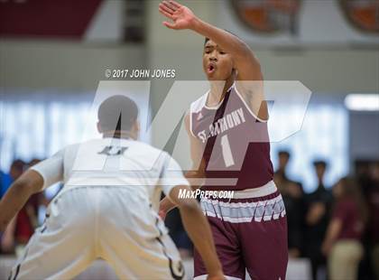 Thumbnail 1 in Hudson Catholic vs St Anthony (Spalding Hoophall Classic) photogallery.