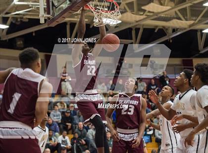 Thumbnail 2 in Hudson Catholic vs St Anthony (Spalding Hoophall Classic) photogallery.