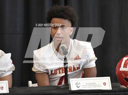 Thumbnail 3 in Trinity League Football Media Day - Orange Lutheran photogallery.
