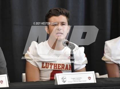 Thumbnail 1 in Trinity League Football Media Day - Orange Lutheran photogallery.
