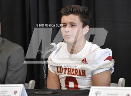 Thumbnail 2 in Trinity League Football Media Day - Orange Lutheran photogallery.