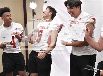 Thumbnail 1 in Trinity League Football Media Day - Orange Lutheran photogallery.