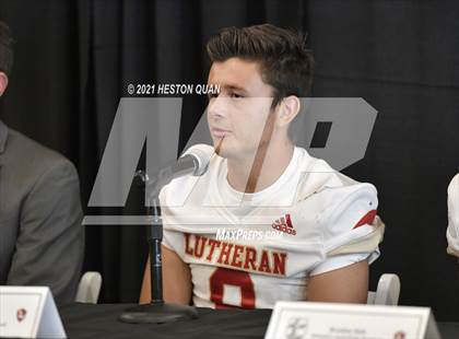 Thumbnail 1 in Trinity League Football Media Day - Orange Lutheran photogallery.