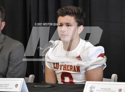Thumbnail 1 in Trinity League Football Media Day - Orange Lutheran photogallery.