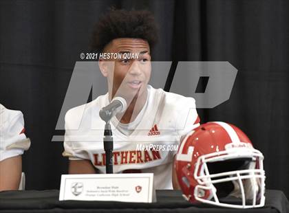 Thumbnail 1 in Trinity League Football Media Day - Orange Lutheran photogallery.