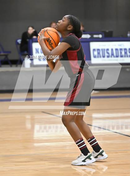 Thumbnail 3 in Odyssey Institute vs. North Valley Christian Academy (ALA Coyotes Basketball Invitational) photogallery.